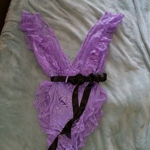 purple vintage romper lingerie
